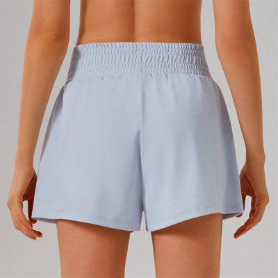 High Waisted Athletic Shorts with Pocket and Lined Short
