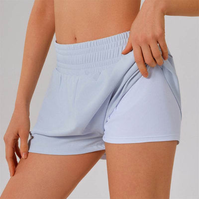 High Waisted Athletic Shorts with Pocket and Lined Short
