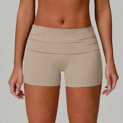 Flip Fold High Waist Tummy Yoga Shorts