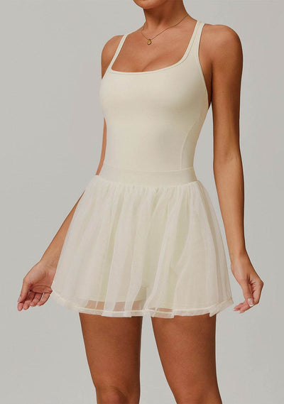 Puffy Tennis Dress with Short and Pocket