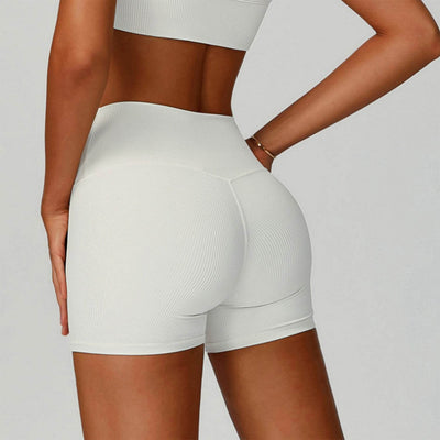 Widened Ribbed High Waist Sport Short