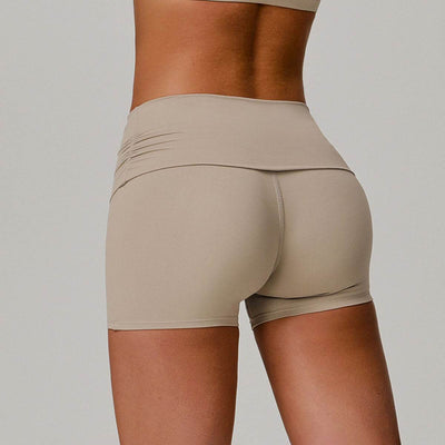 Flip Fold High Waist Tummy Yoga Shorts