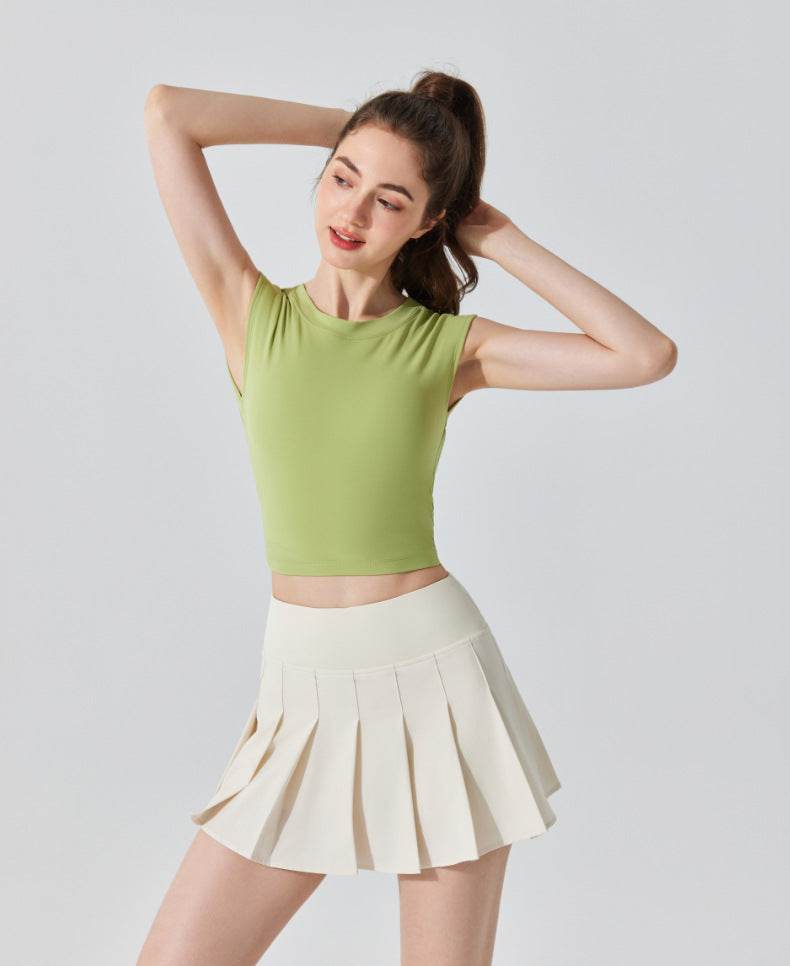 Pleated Tennis Mini Skirt with Shorts and Pockets