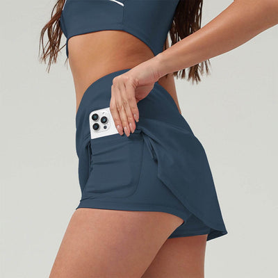 Side Split Golf Skirts with Short and Pockets