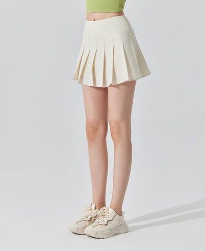 Pleated Tennis Mini Skirt with Shorts and Pockets