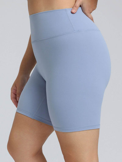 Plus Size High Waist Yoga Shorts