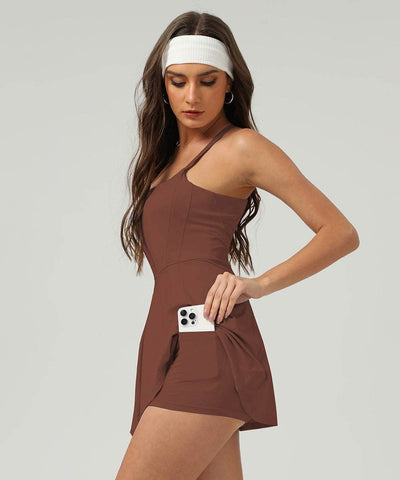 Tennis Golf Dress with Short and Pocket