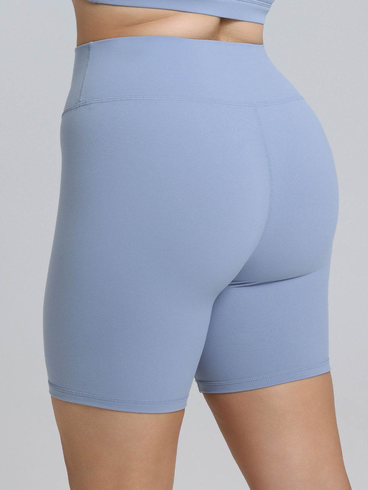 Plus Size High Waist Yoga Shorts