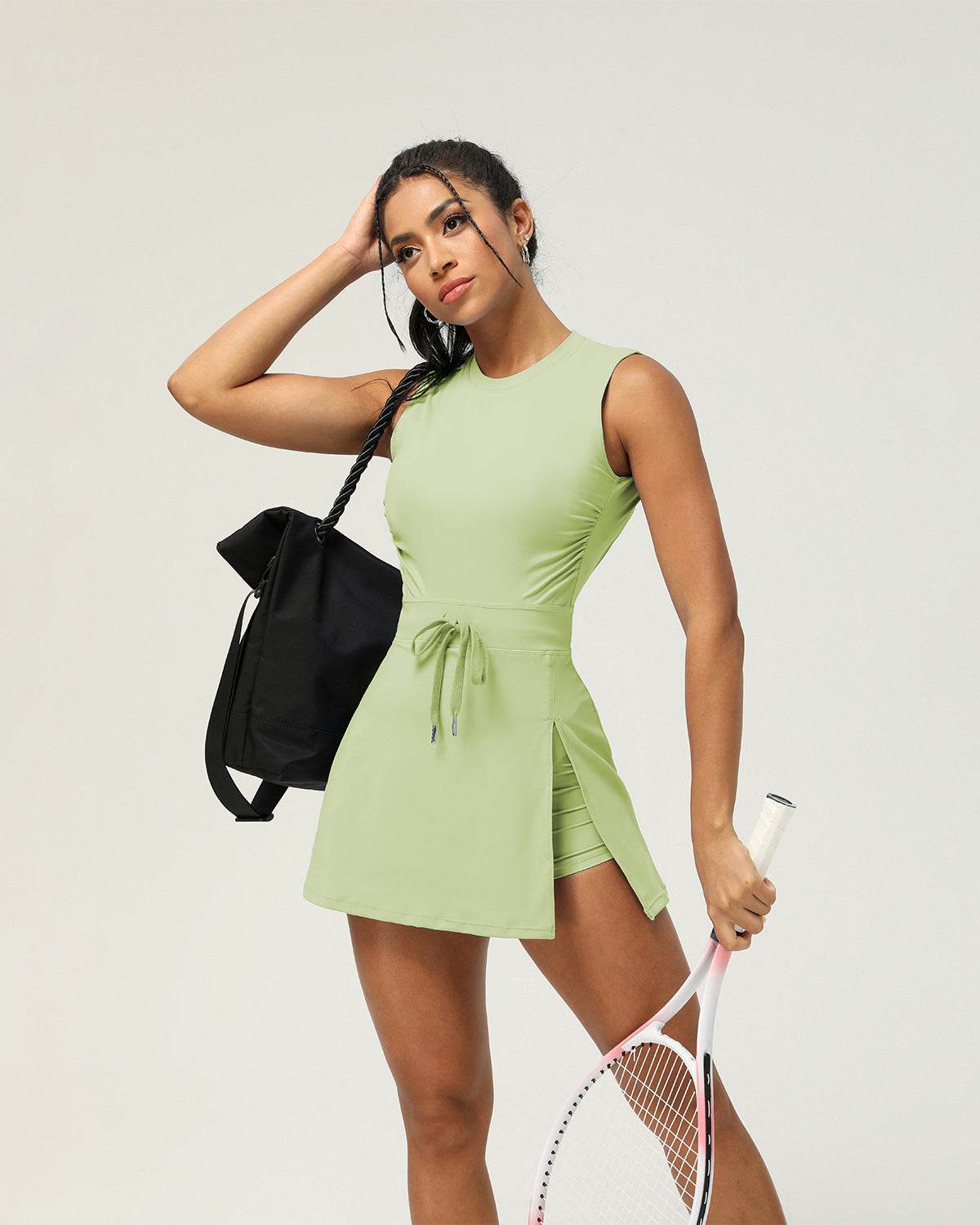 Sleeveless Tennis Dress with Built in Shorts