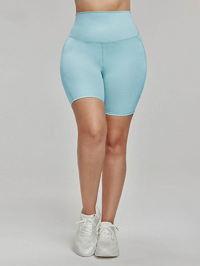 High Waisted Biker Shorts with Pockets