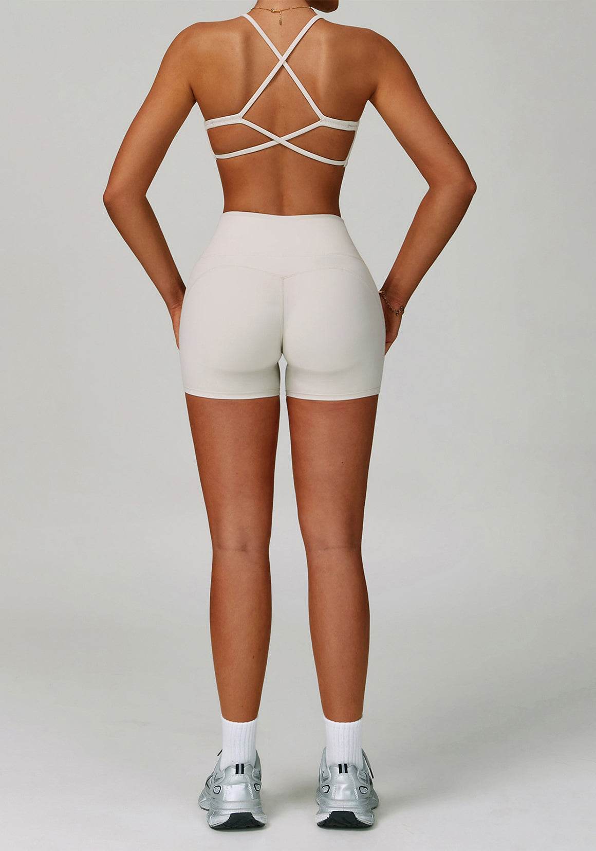 Activewear Set with Cross Back Sports Bra and Short