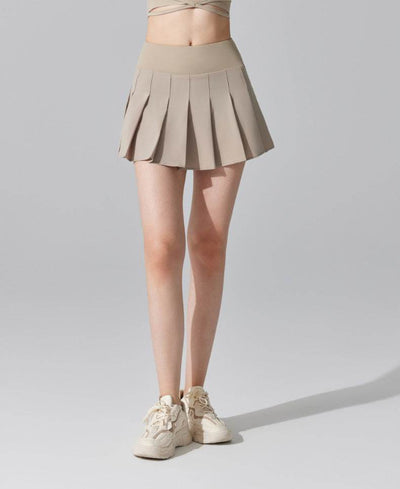 Pleated Tennis Mini Skirt with Shorts and Pockets