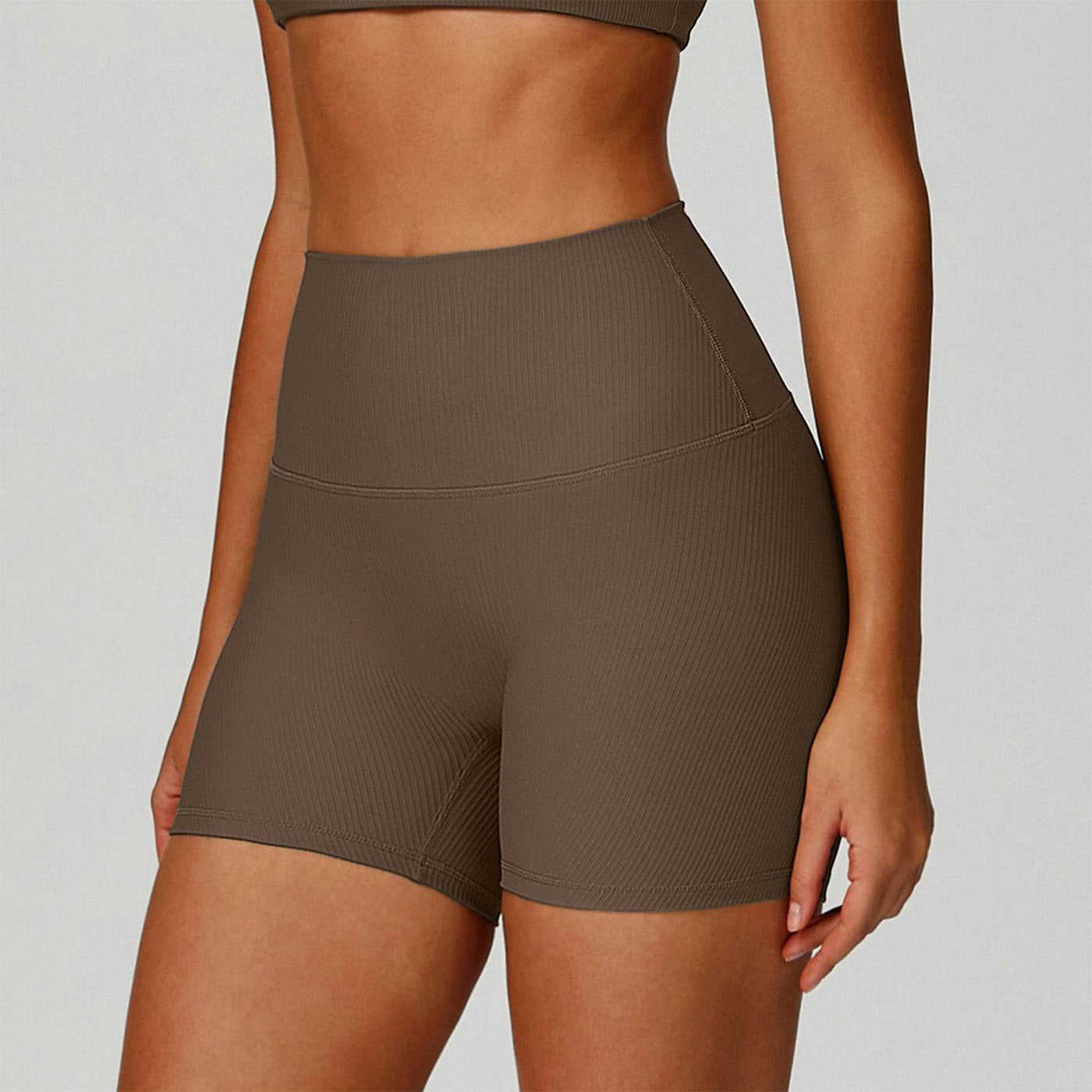 Widened Ribbed High Waist Sport Short