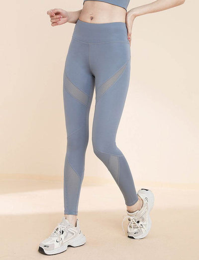 High Waisted Mesh Tummy Control Yoga Leggings