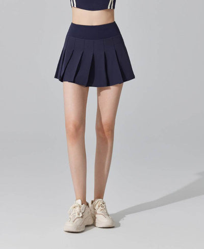 Pleated Tennis Mini Skirt with Shorts and Pockets
