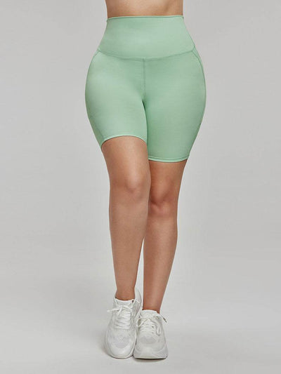 High Waisted Biker Shorts with Pockets