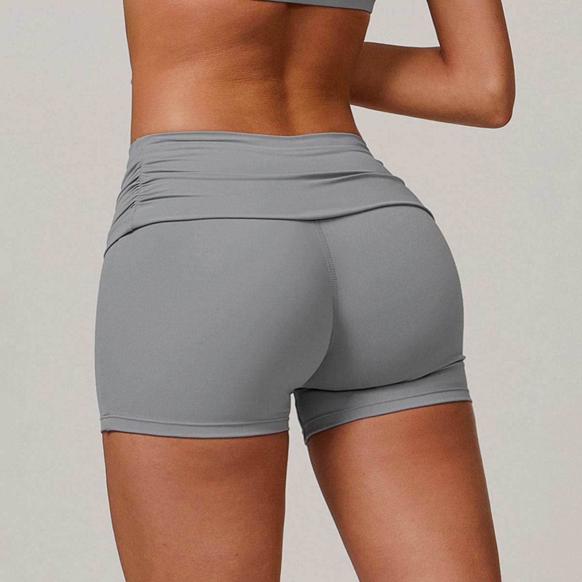 Flip Fold High Waist Tummy Yoga Shorts