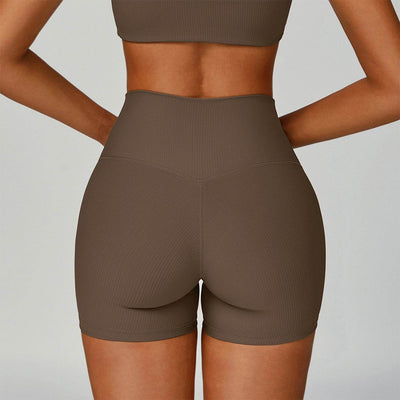 Widened Ribbed High Waist Sport Short