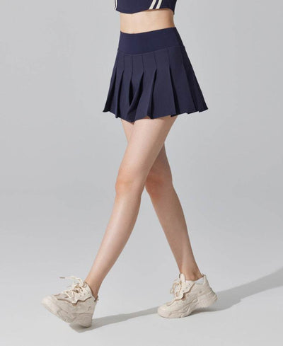 Pleated Tennis Mini Skirt with Shorts and Pockets
