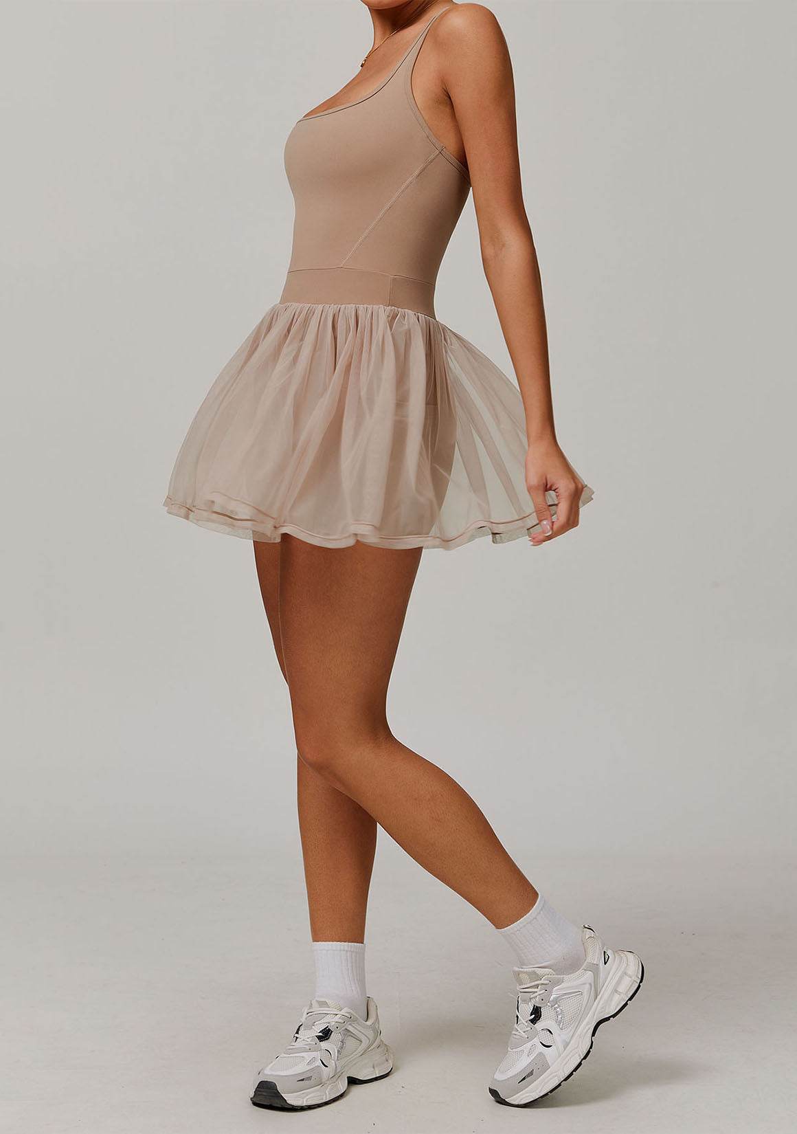 Puffy Tennis Dress with Short and Pocket