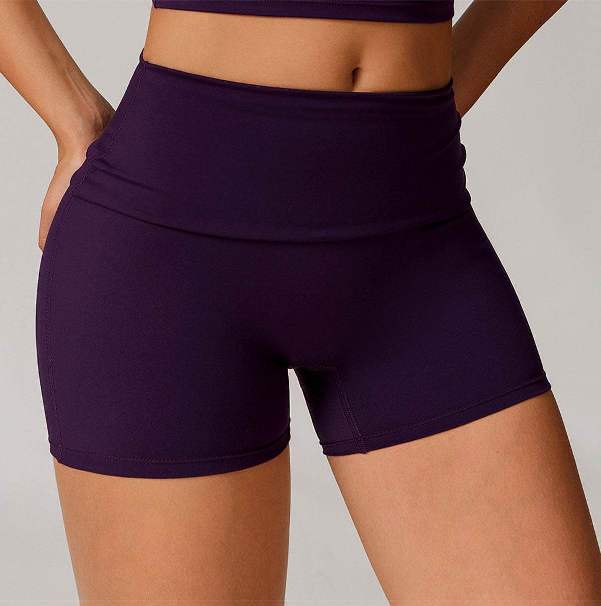 Flip Fold High Waist Hip Lifting Fitness Shorts