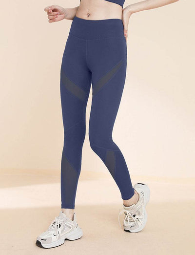 High Waisted Mesh Tummy Control Yoga Leggings
