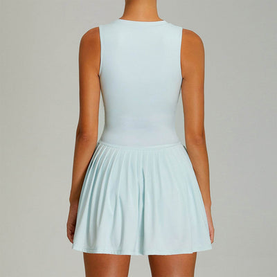 Sleeveless Golf Dress with Built in Shorts and Pockets