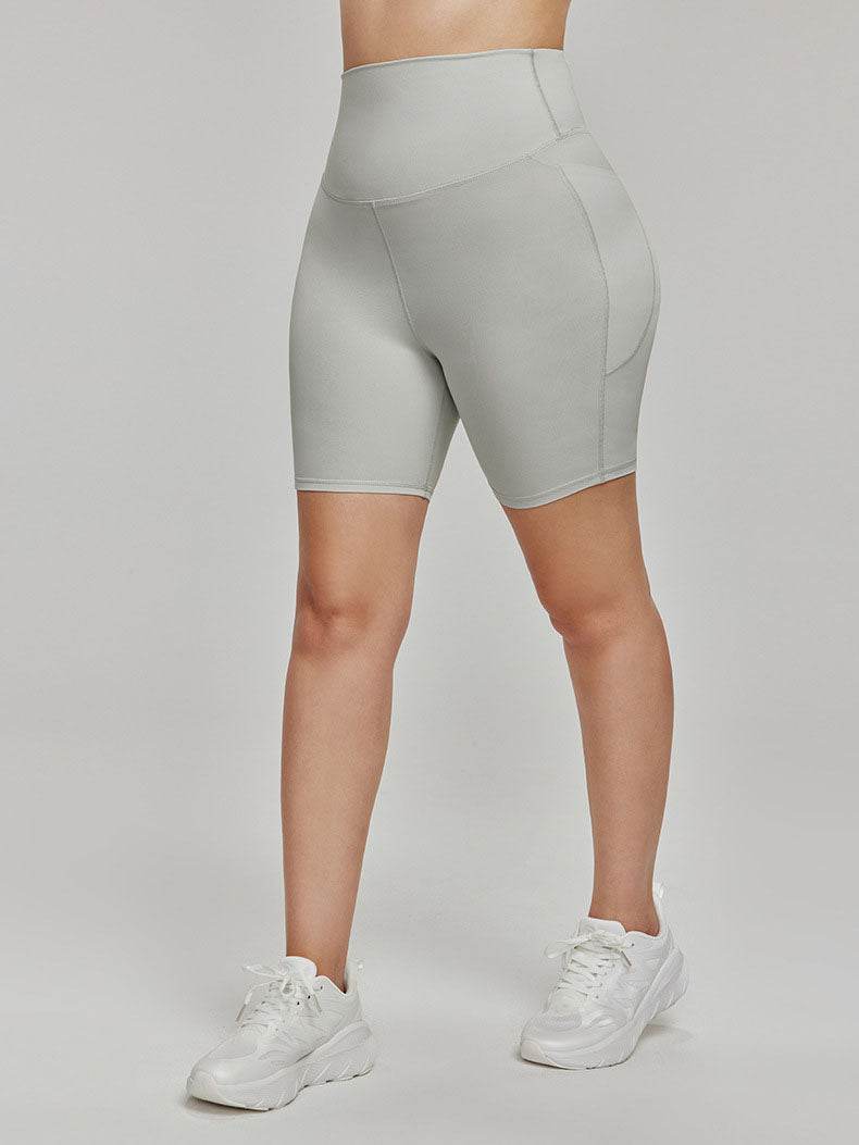 High Waisted Biker Shorts with Pockets