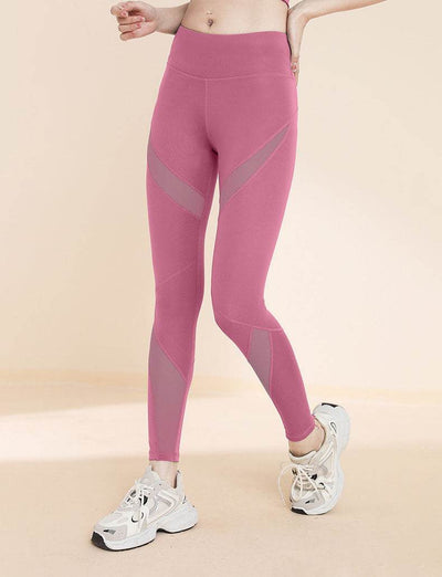 High Waisted Mesh Tummy Control Yoga Leggings