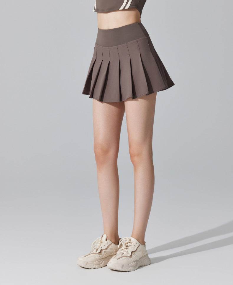 Pleated Tennis Mini Skirt with Shorts and Pockets
