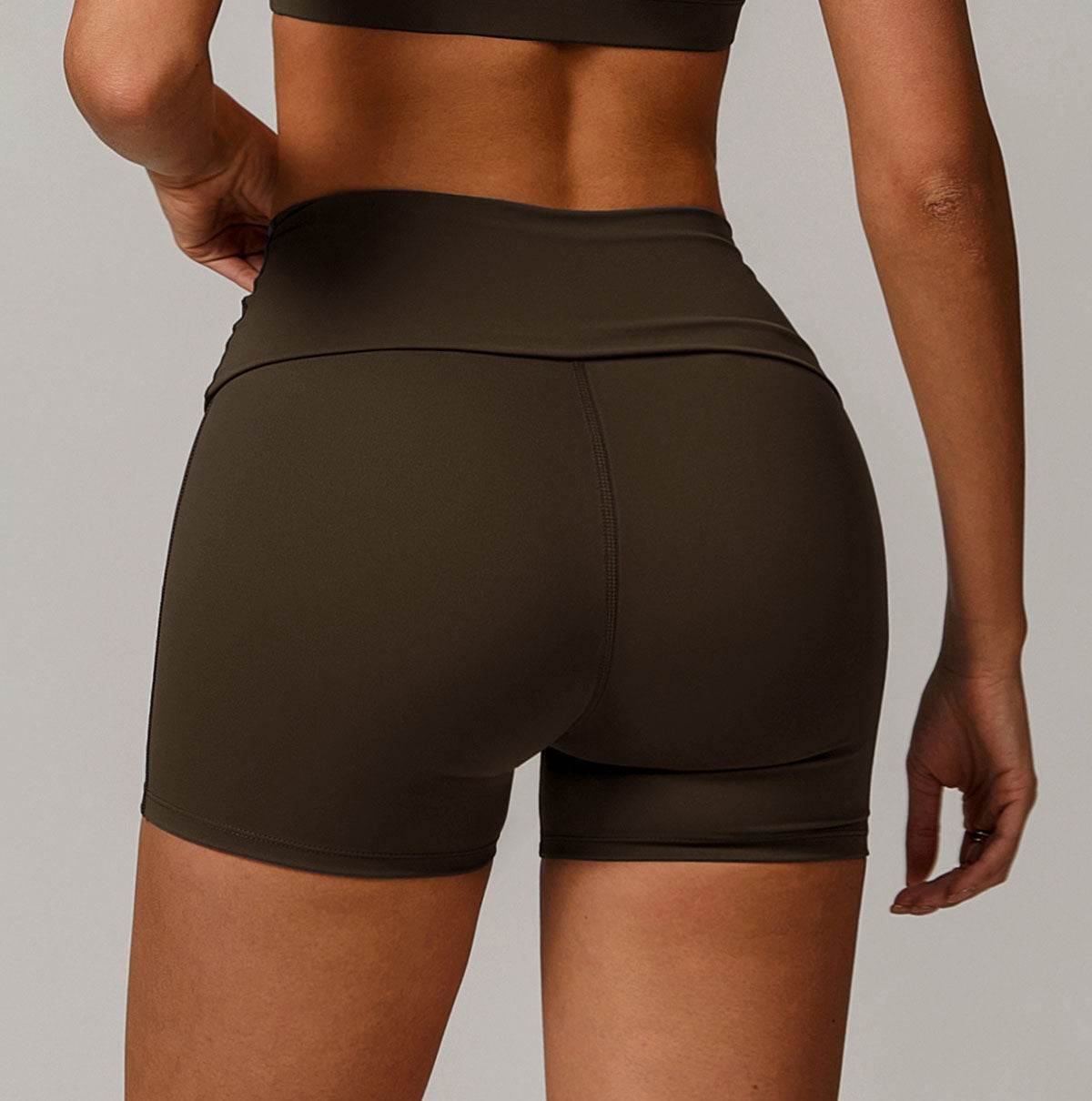 Flip Fold High Waist Hip Lifting Fitness Shorts