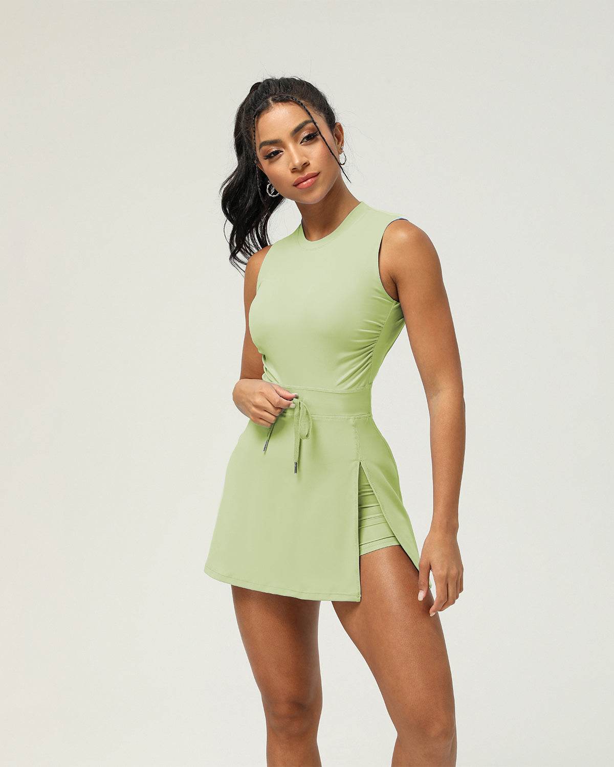 Sleeveless Tennis Dress with Built in Shorts