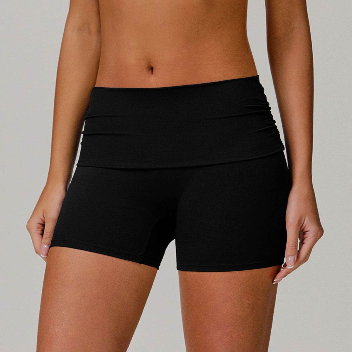 Flip Fold High Waist Tummy Yoga Shorts