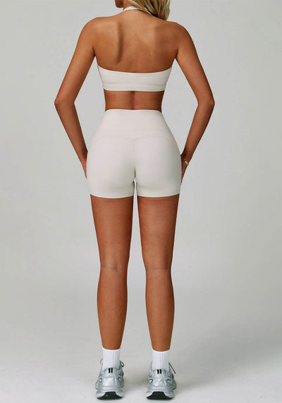 Activewear Set with Halter Sports Bra and Short