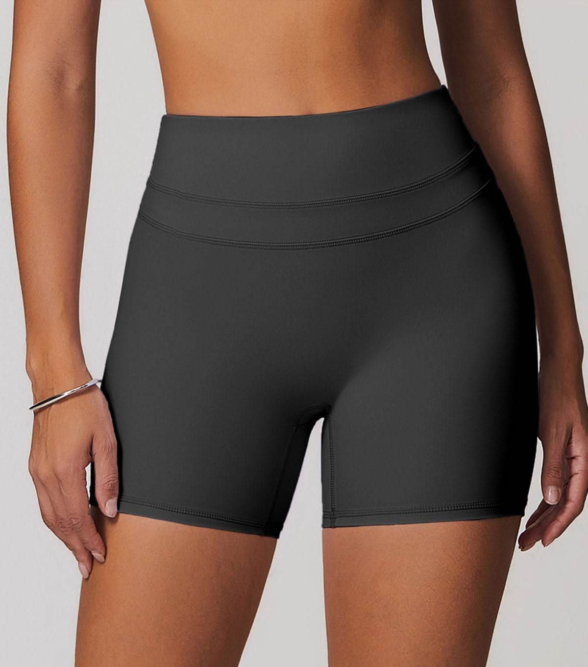 High Waist Elastic Tight Fitness Shorts