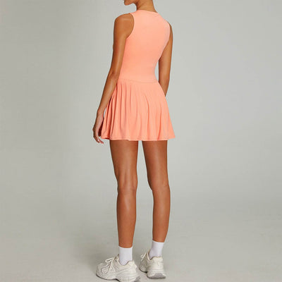 Sleeveless Golf Dress with Built in Shorts and Pockets