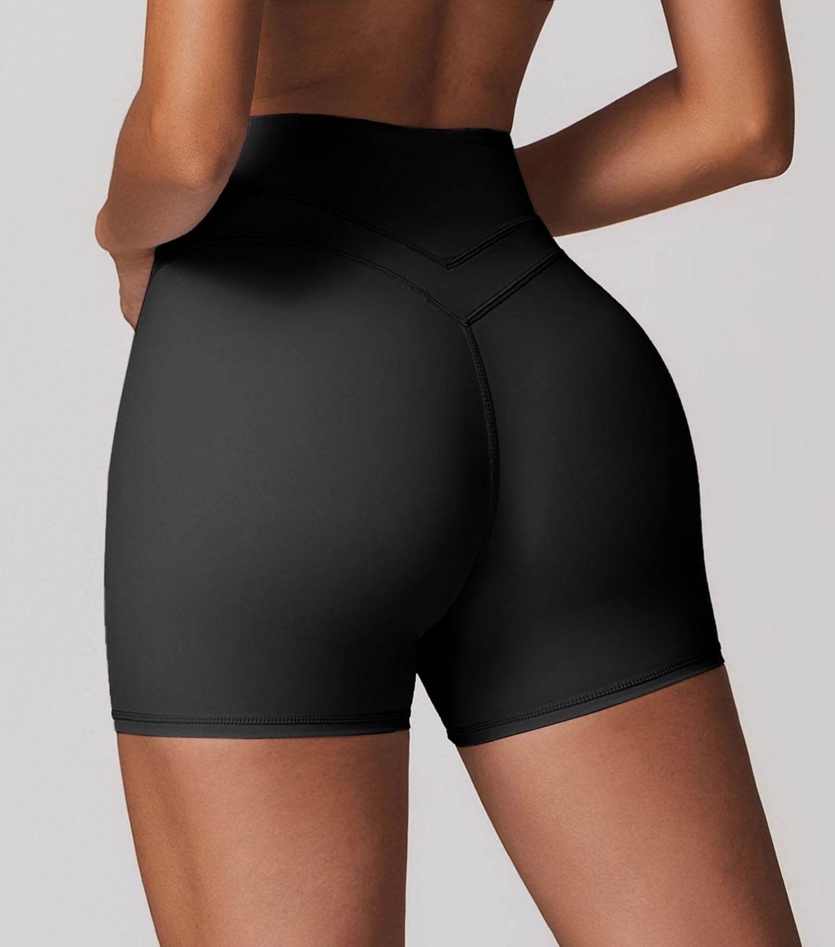 High Waist Elastic Tight Fitness Shorts