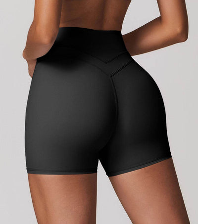 High Waist Elastic Tight Fitness Shorts