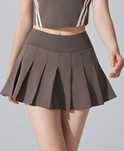 Pleated Tennis Mini Skirt with Shorts and Pockets