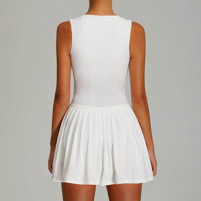 Sleeveless Golf Dress with Built in Shorts and Pockets