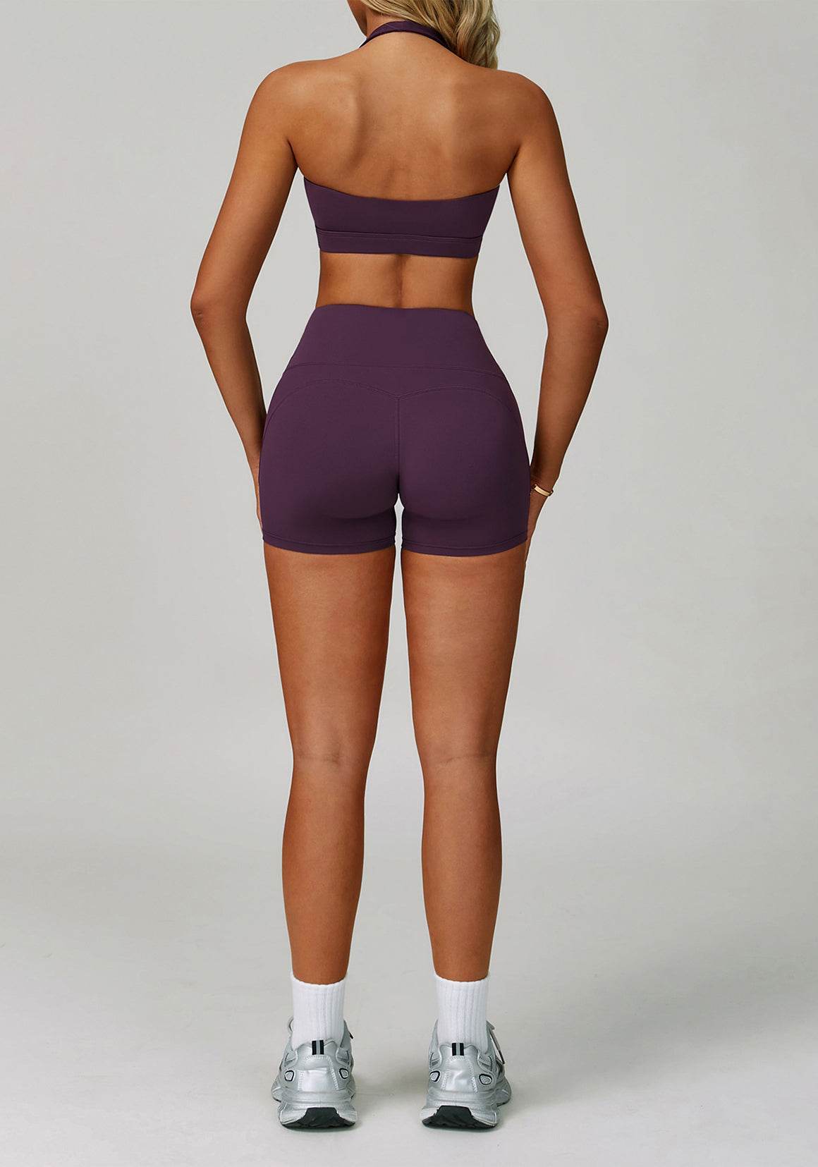Activewear Set with Halter Sports Bra and Short