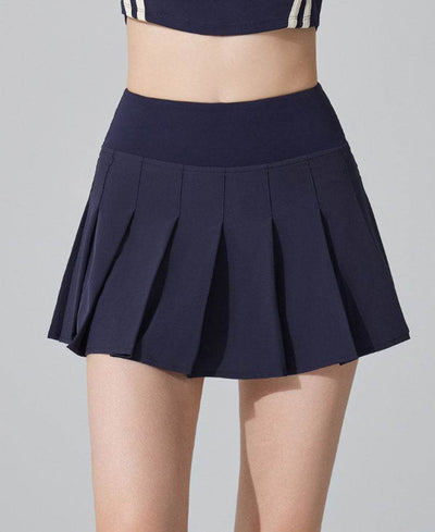 Pleated Tennis Mini Skirt with Shorts and Pockets
