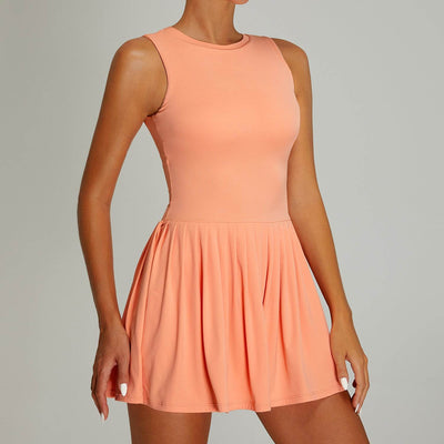 Sleeveless Golf Dress with Built in Shorts and Pockets